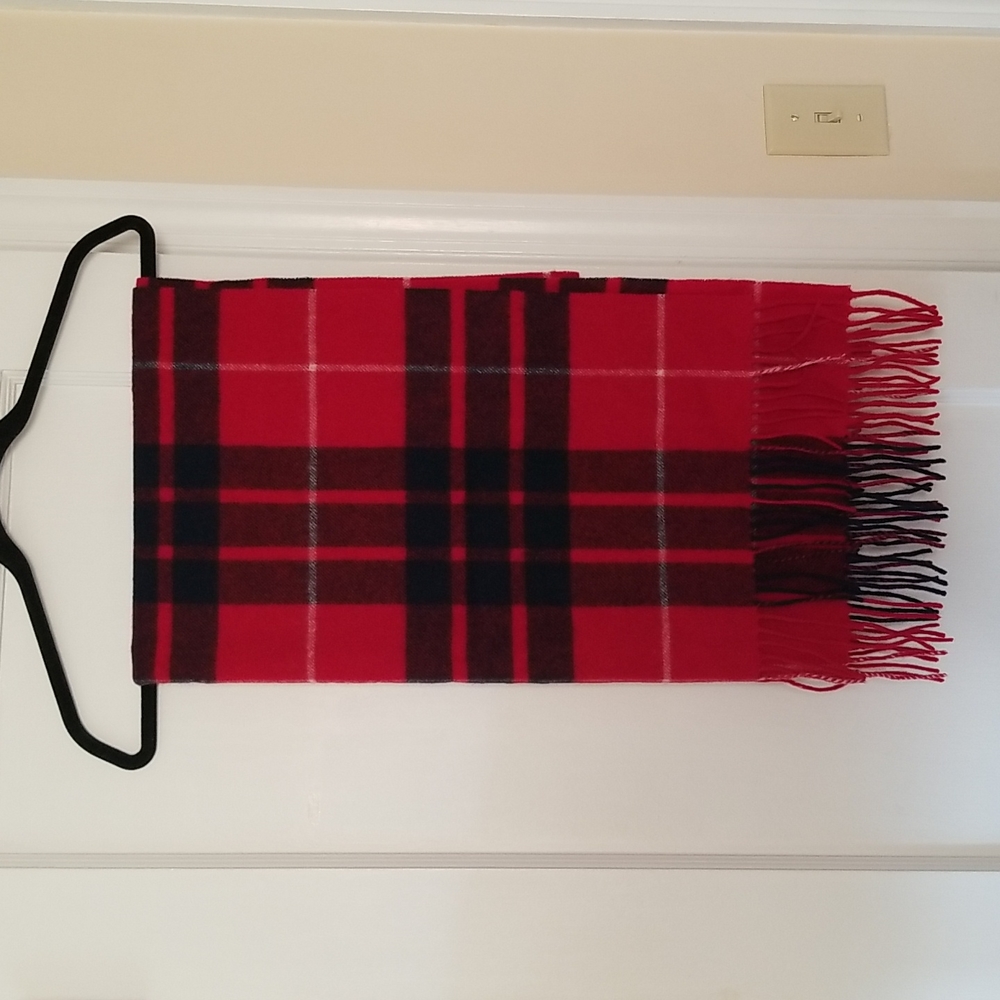 J CREW 100% Wool Plaid Scarf